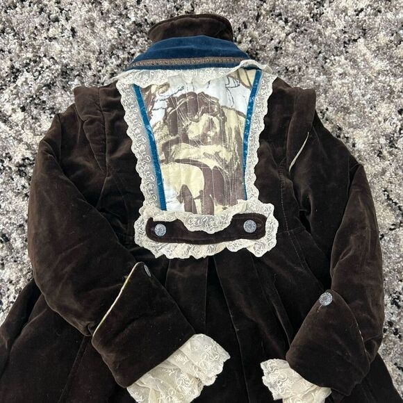 Jottum Brown Velvet Rembrandt Little Girls Jacket - Picture 11 of 12